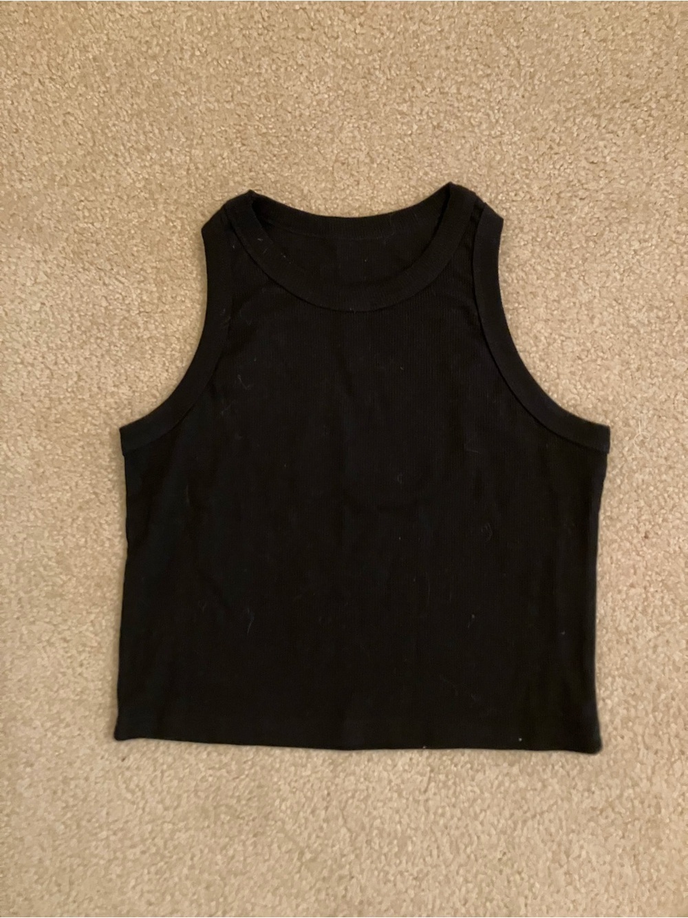 Classic Black Ribbed Tank Top